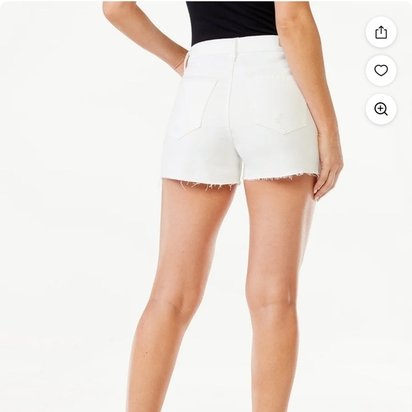 Sofia Jeans Women's Chi Shorty Relaxed Straight Super High Rise Fray Hem Shorts - Picture 3 of 7